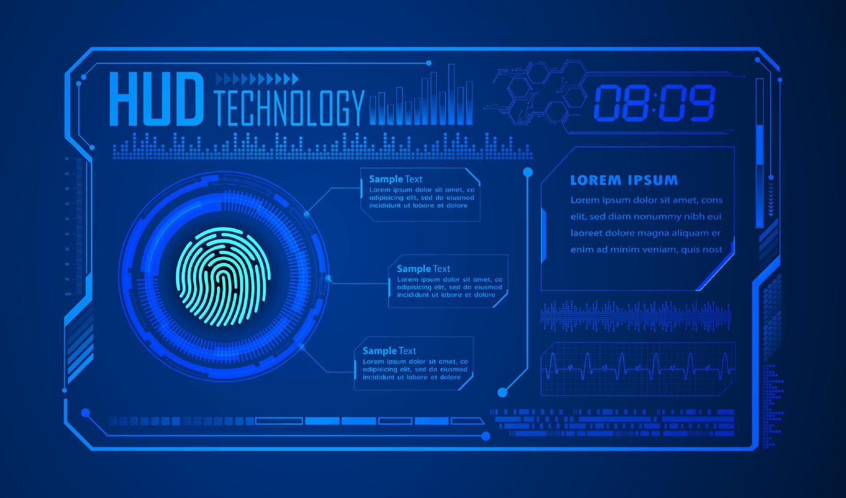 Modern HUD Technology Background vector