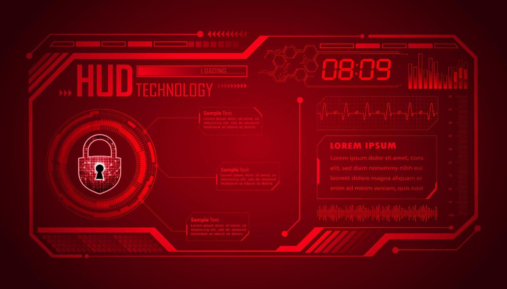 Modern HUD Technology Background vector