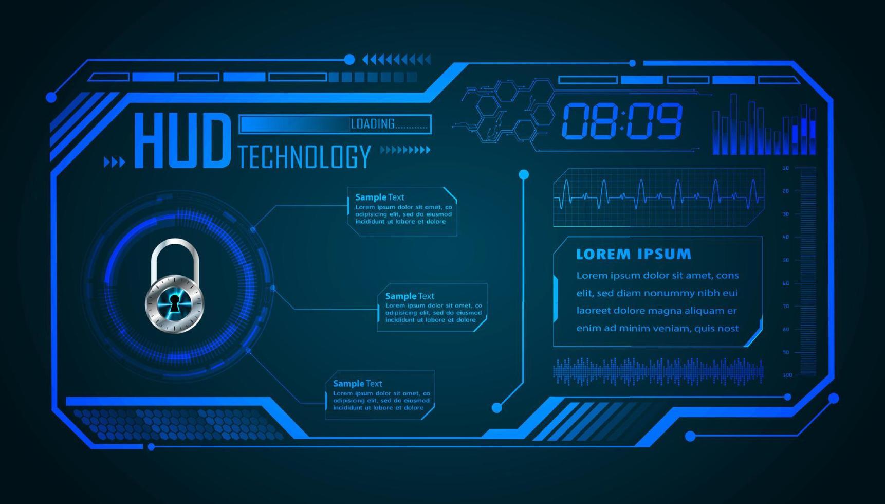 Modern HUD Technology Background vector