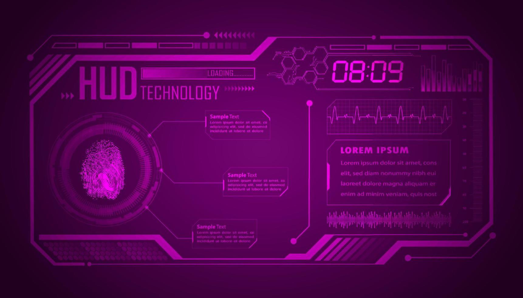 Modern HUD Technology Background vector