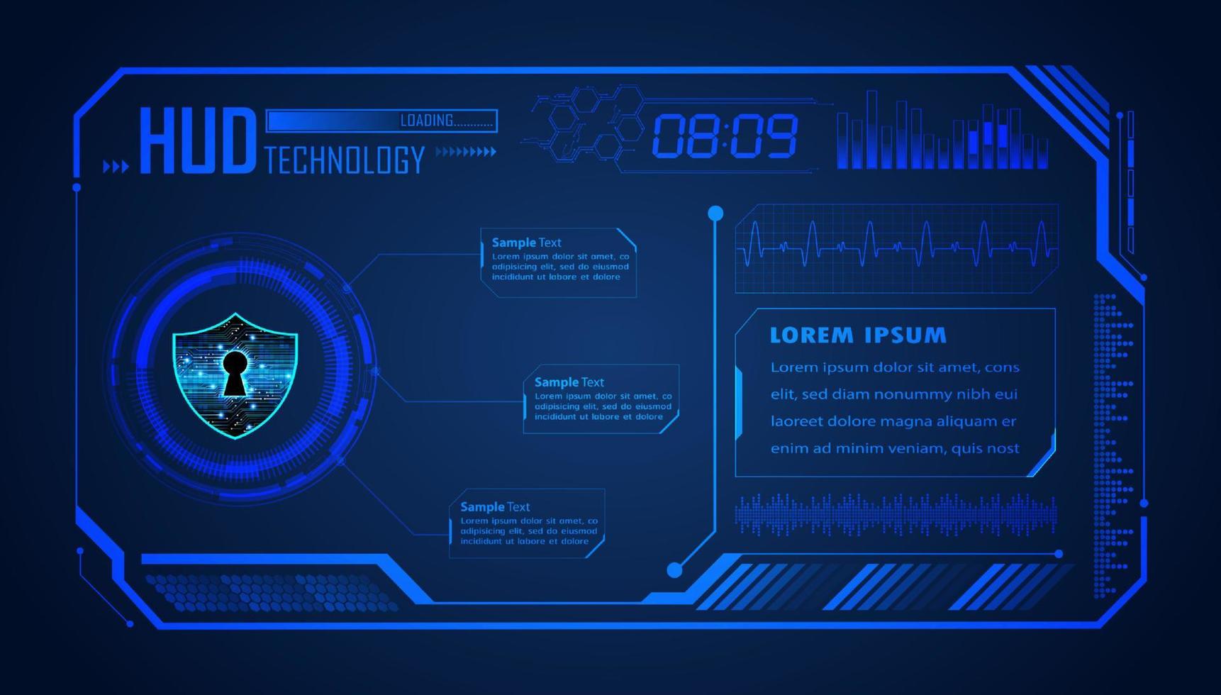 Modern HUD Technology Background vector