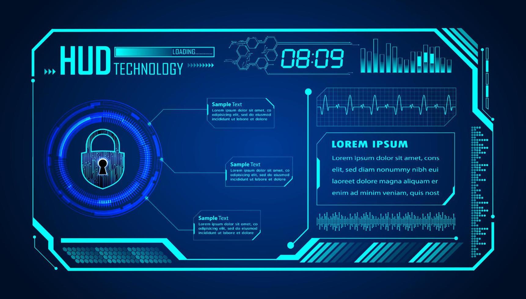 Modern HUD Technology Background vector