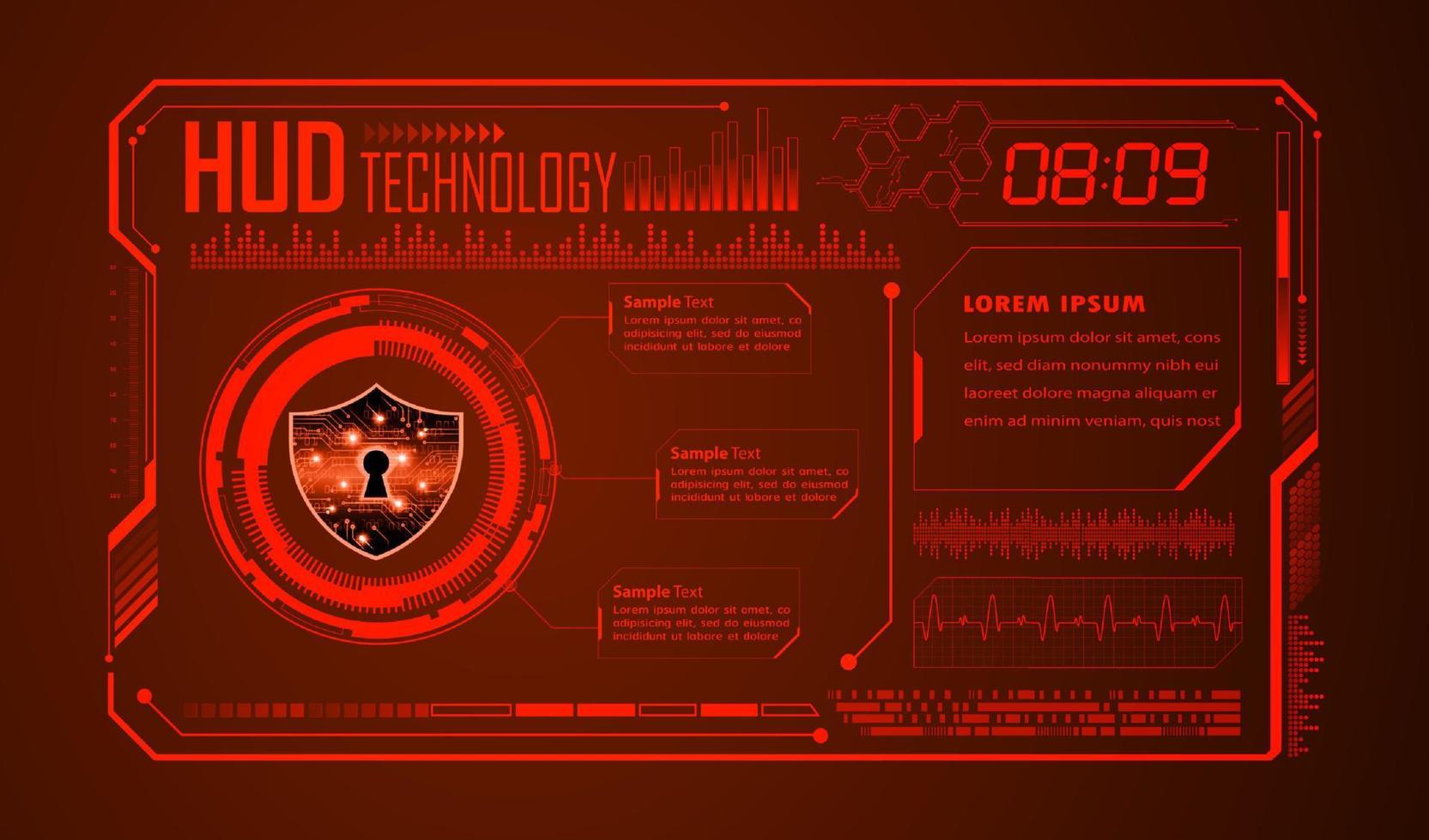 Modern HUD Technology Background vector