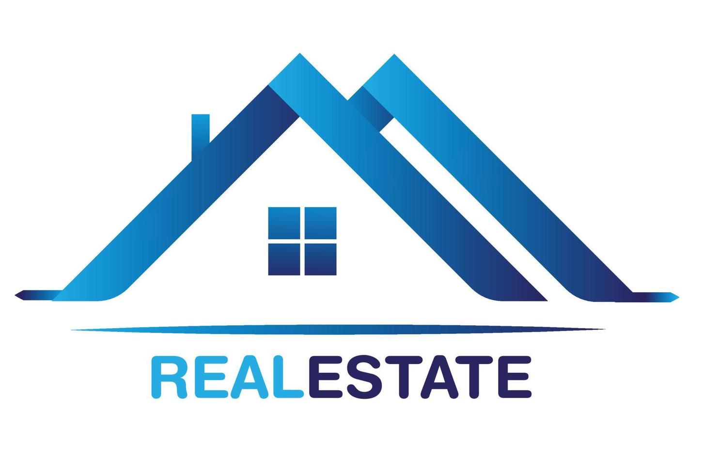 logotipo de bienes raíces logotipo de propiedad con ilustración de vector de logotipo de construcción de forma de casa