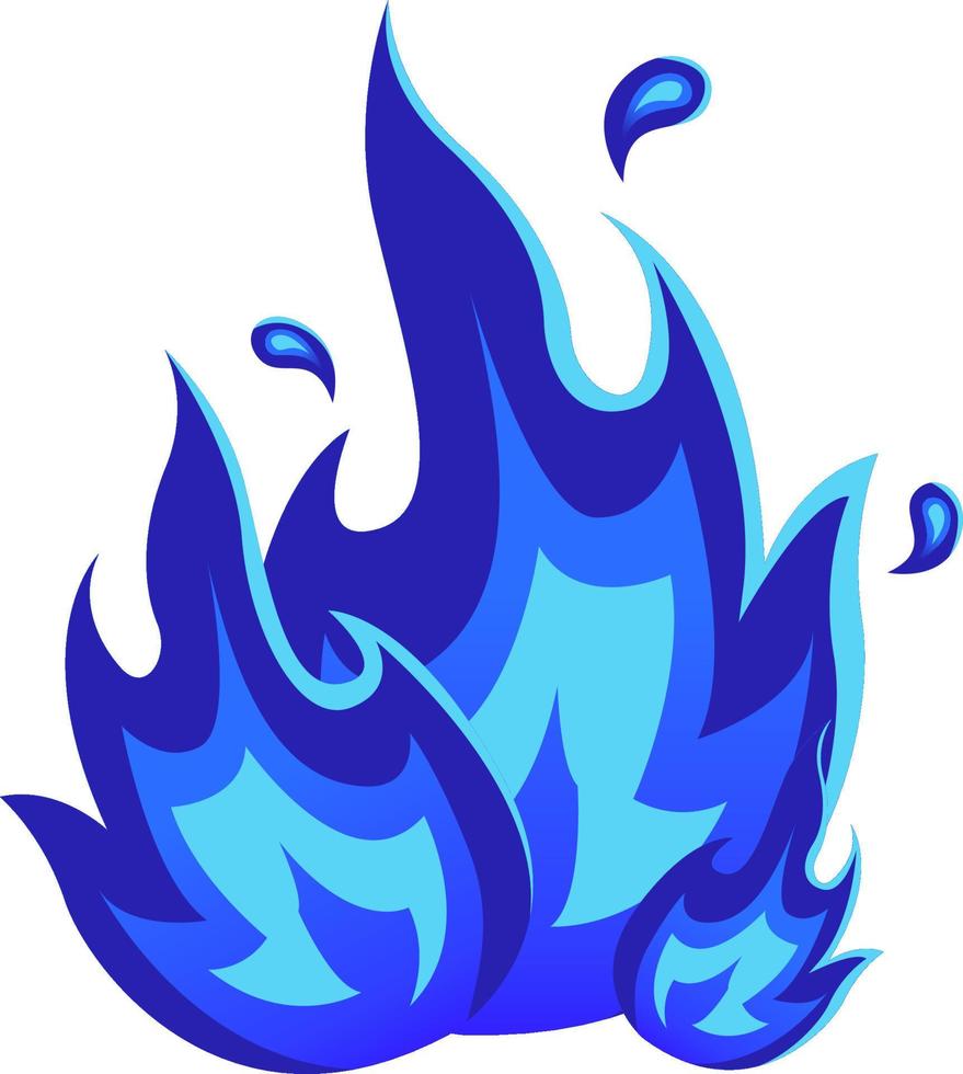 vector de fuego azul