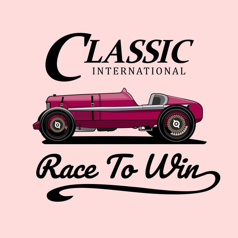 born to classic racing design illustration design vector