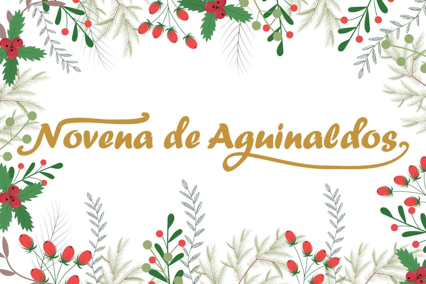 Novena de aguinaldos, Ninth of Bonuses Spanish text vector