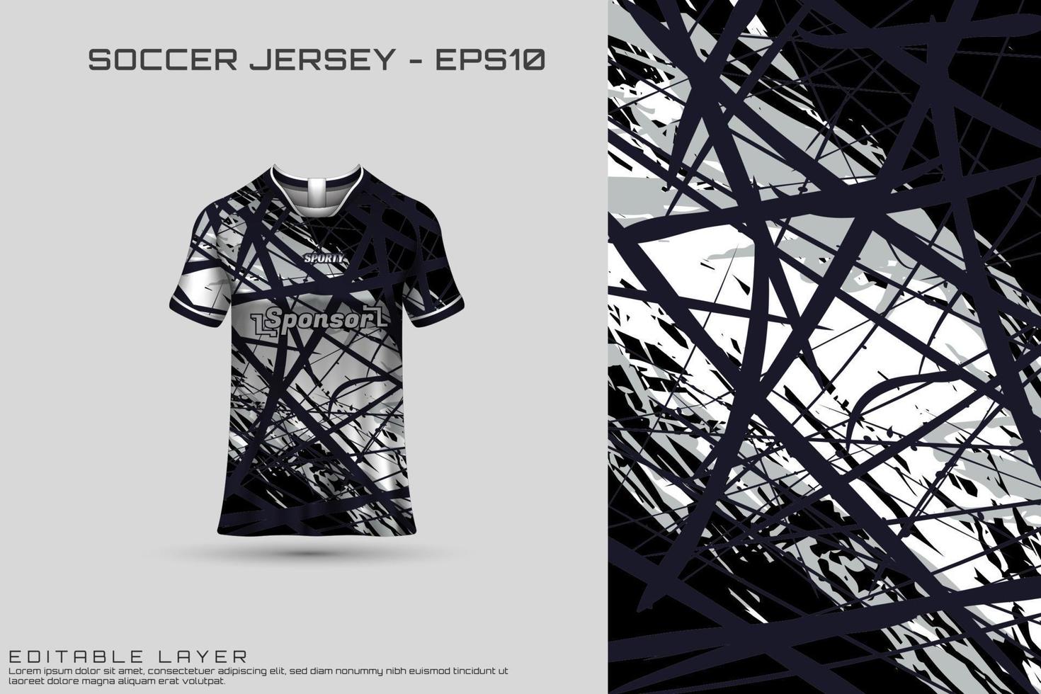 camiseta deportiva y plantilla de camiseta vector de diseño de camiseta deportiva. diseño deportivo para fútbol, carreras, camisetas de juego. vector.