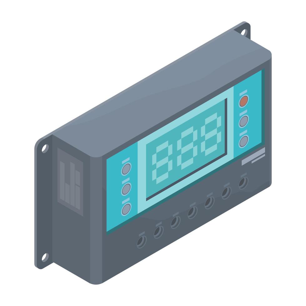 elemento de componente de controlador de celda solar vector isométrico inclinado