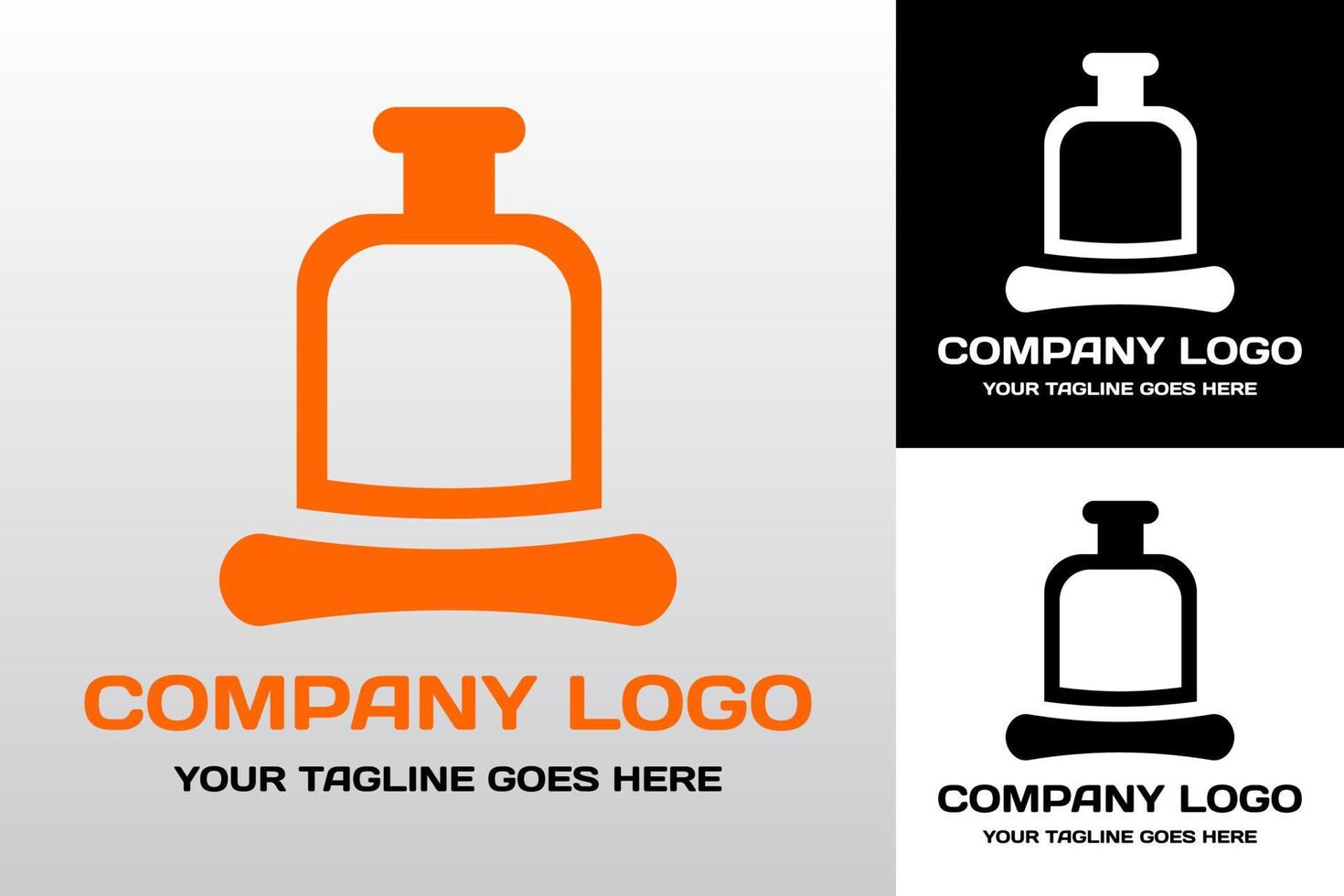 logotipo de la empresa con ilustración de presión vector