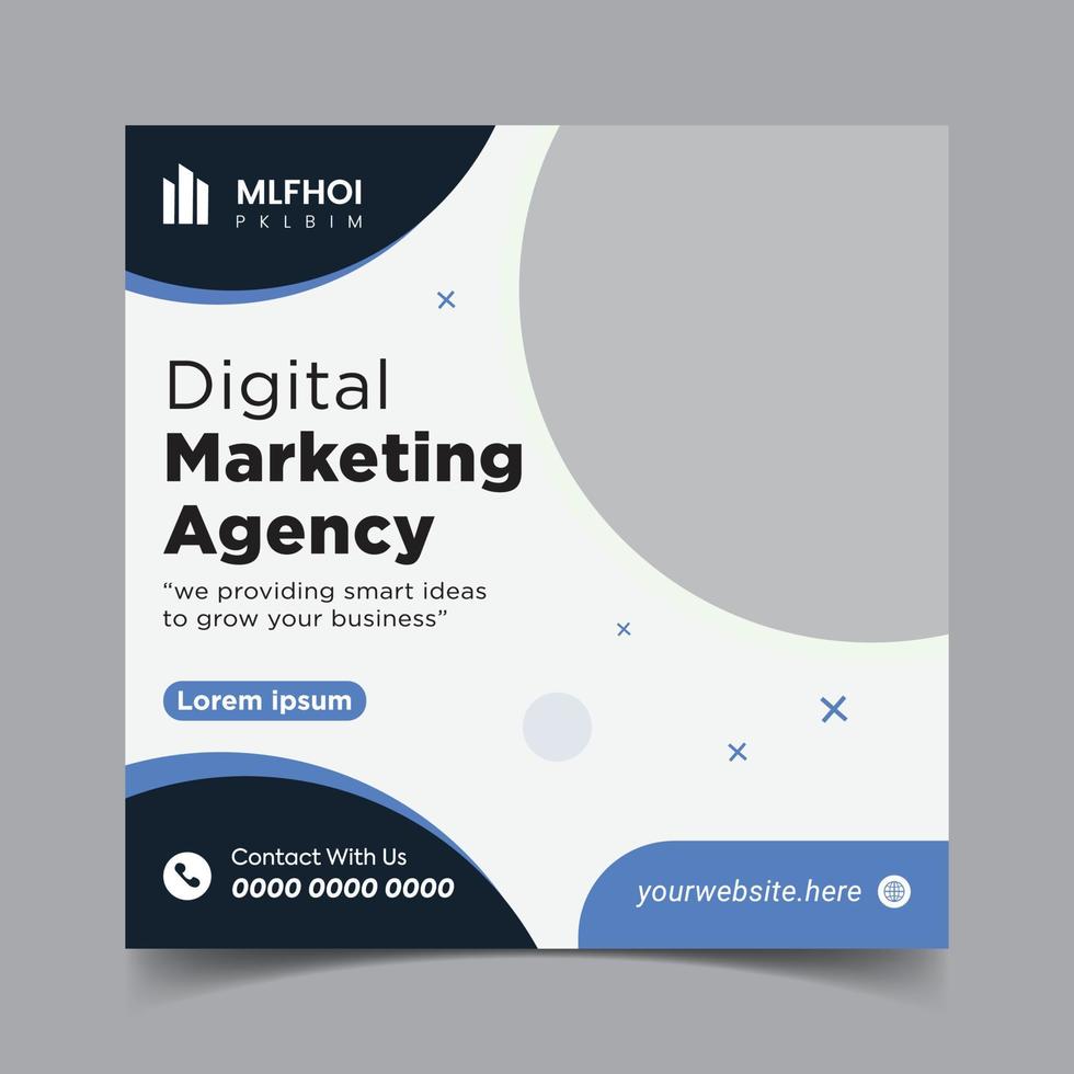 Digital Business Marketing Banner for Social Media post Template Pro vector