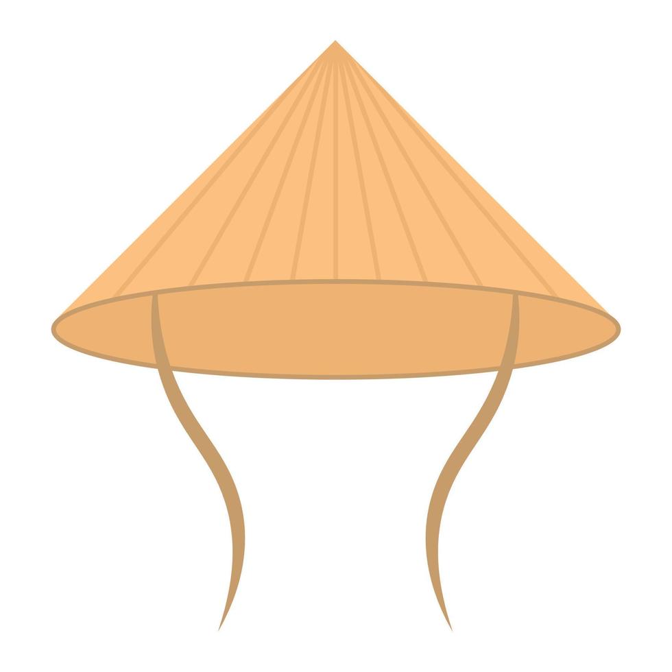 sombrero cónico asiático. ilustración vectorial vector