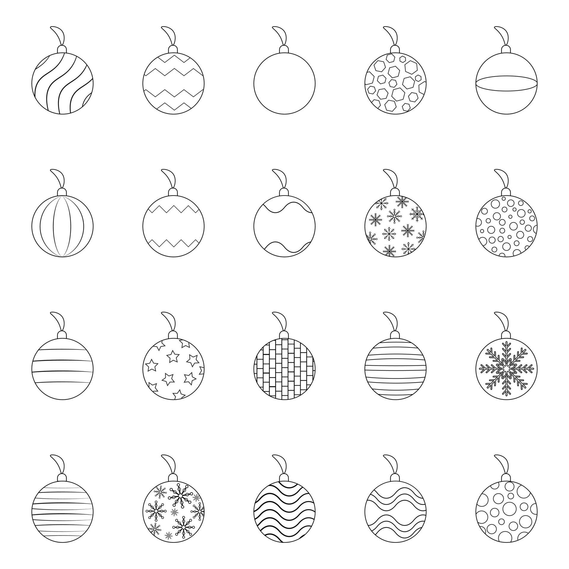 Christmas Ornament Coloring Pages (100% Free Printables)