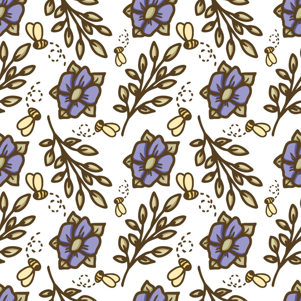 pastel blue seamless flower pattern, for banner background, abstract background and others vector