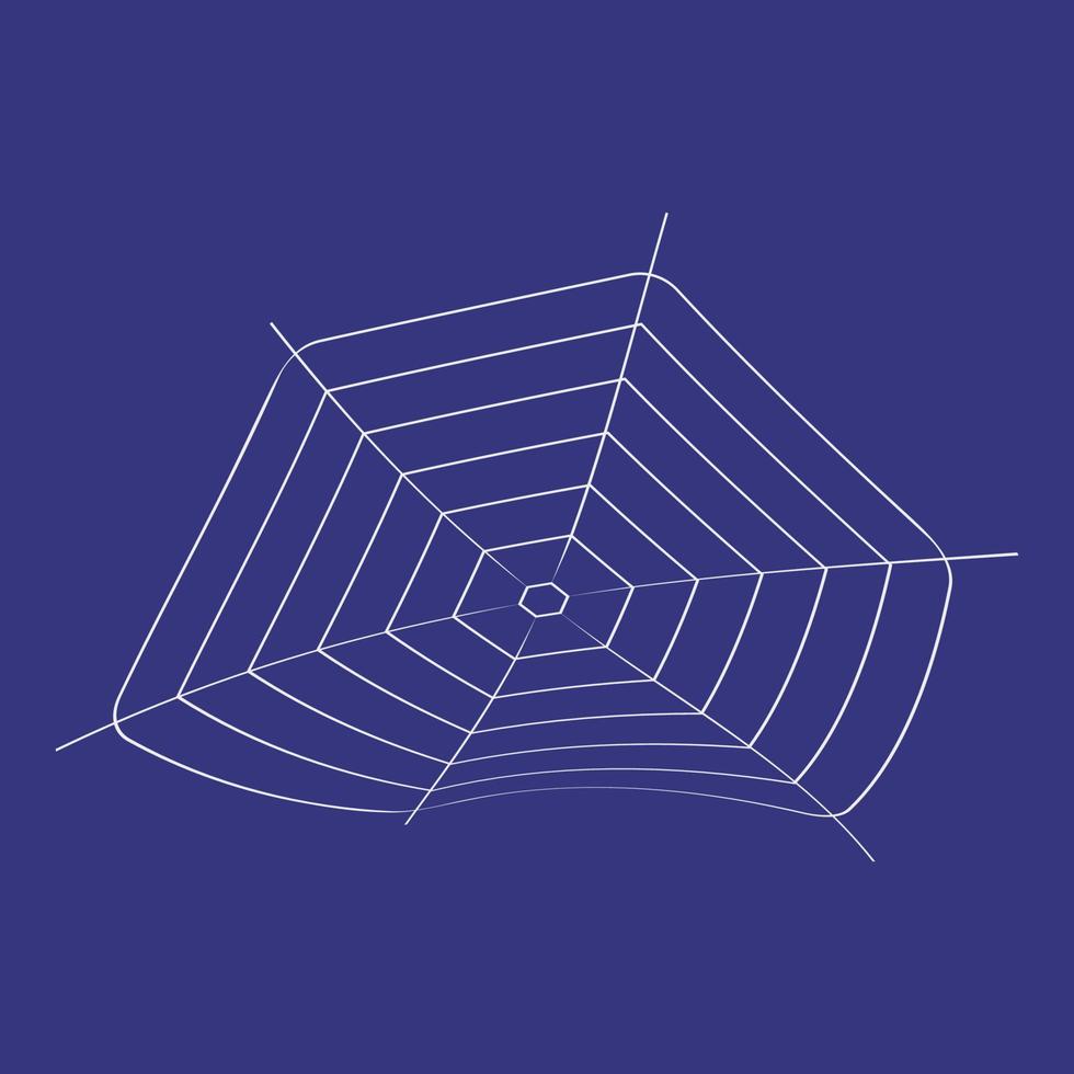 cute spider web on a dark background vector