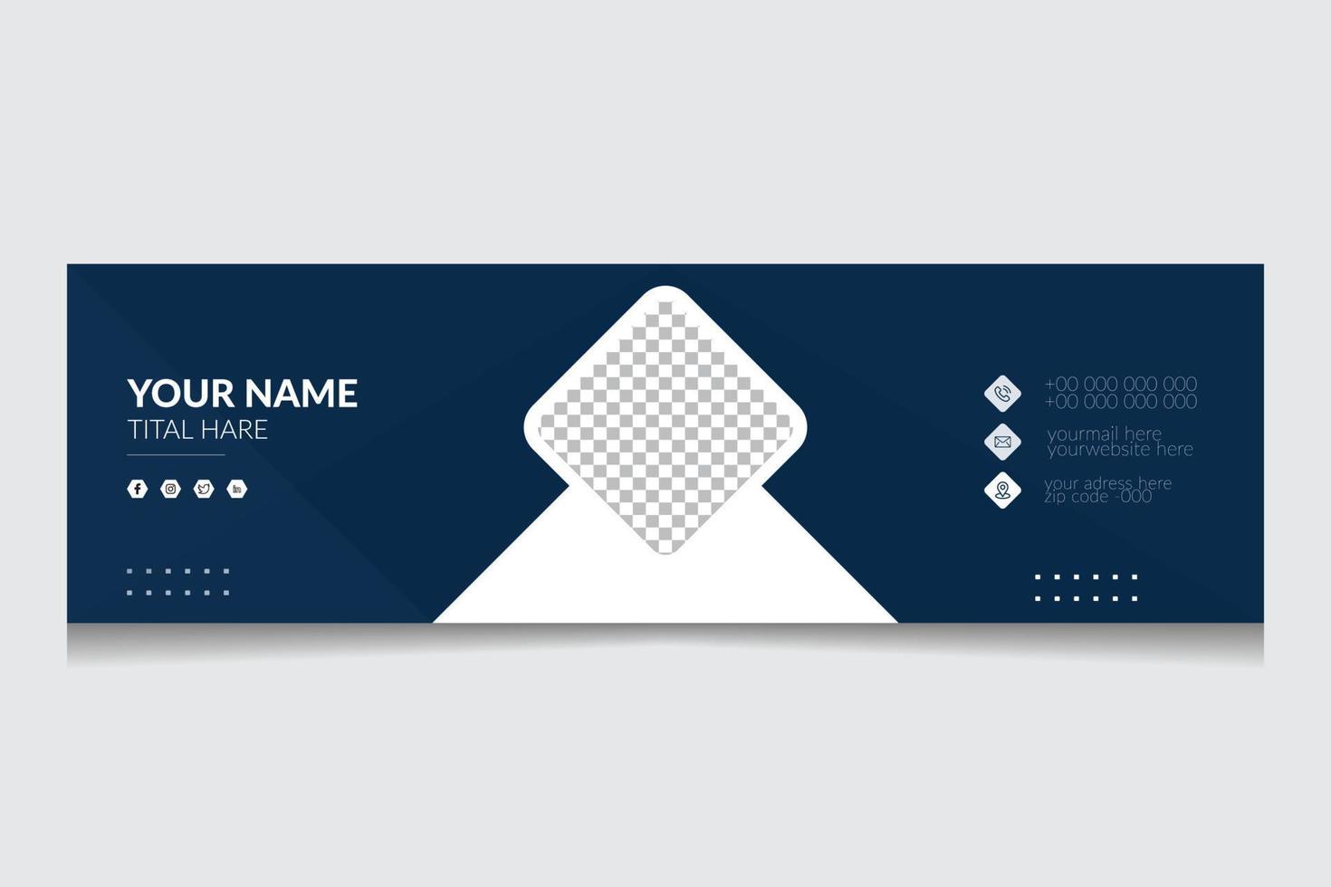 Business Email Signature With An Author Photo Place Modern And Minimal simple-creative-business-email-signature-template-22651009-vector-art