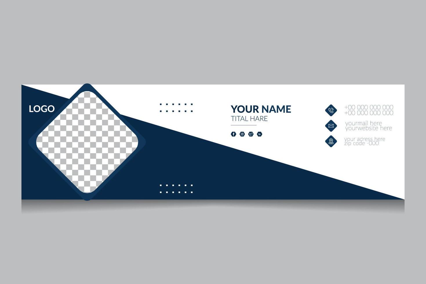 Email Signature template. vector