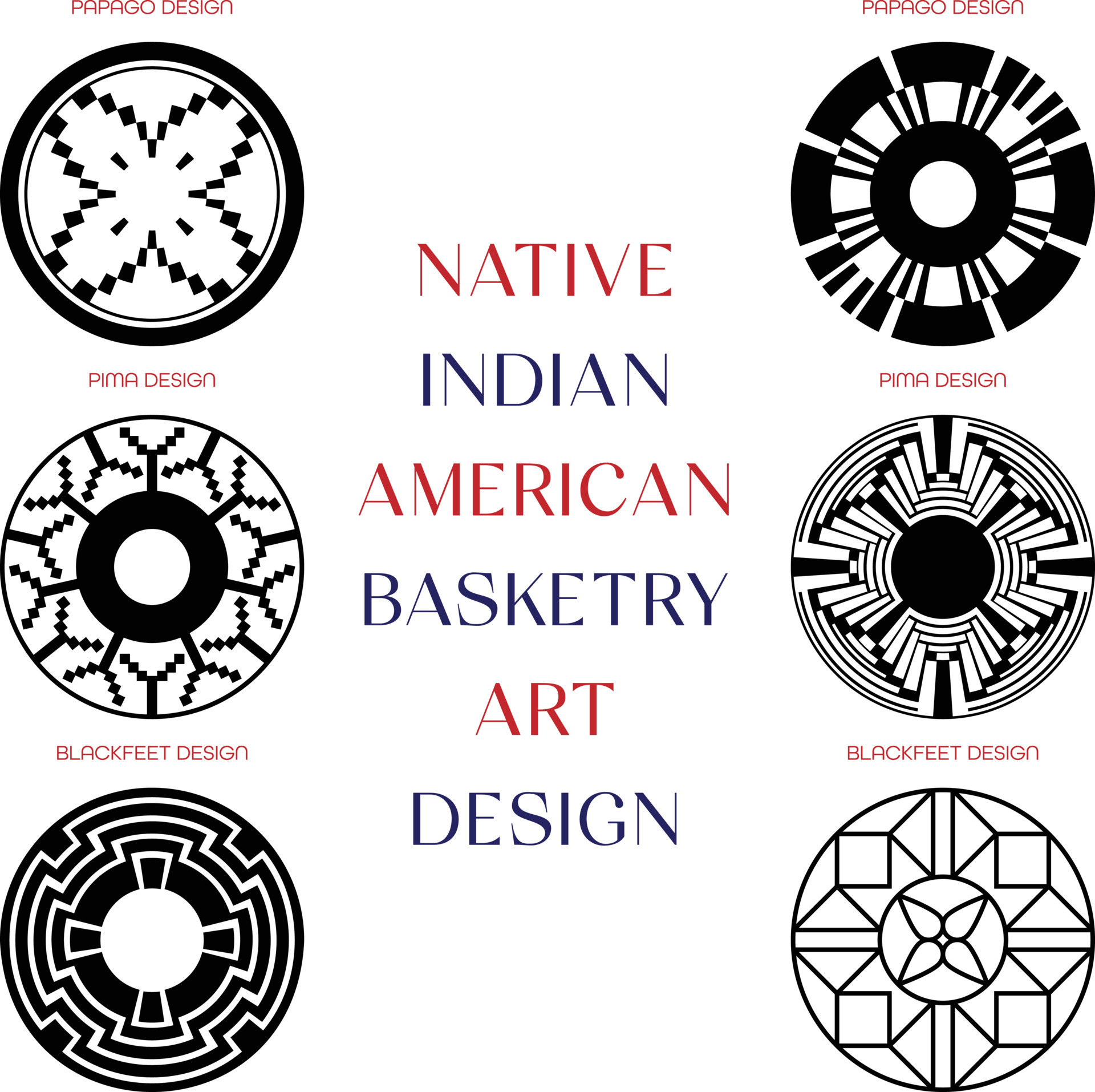 native Indian American basketry designs 12824240 Vector Art at Vecteezy