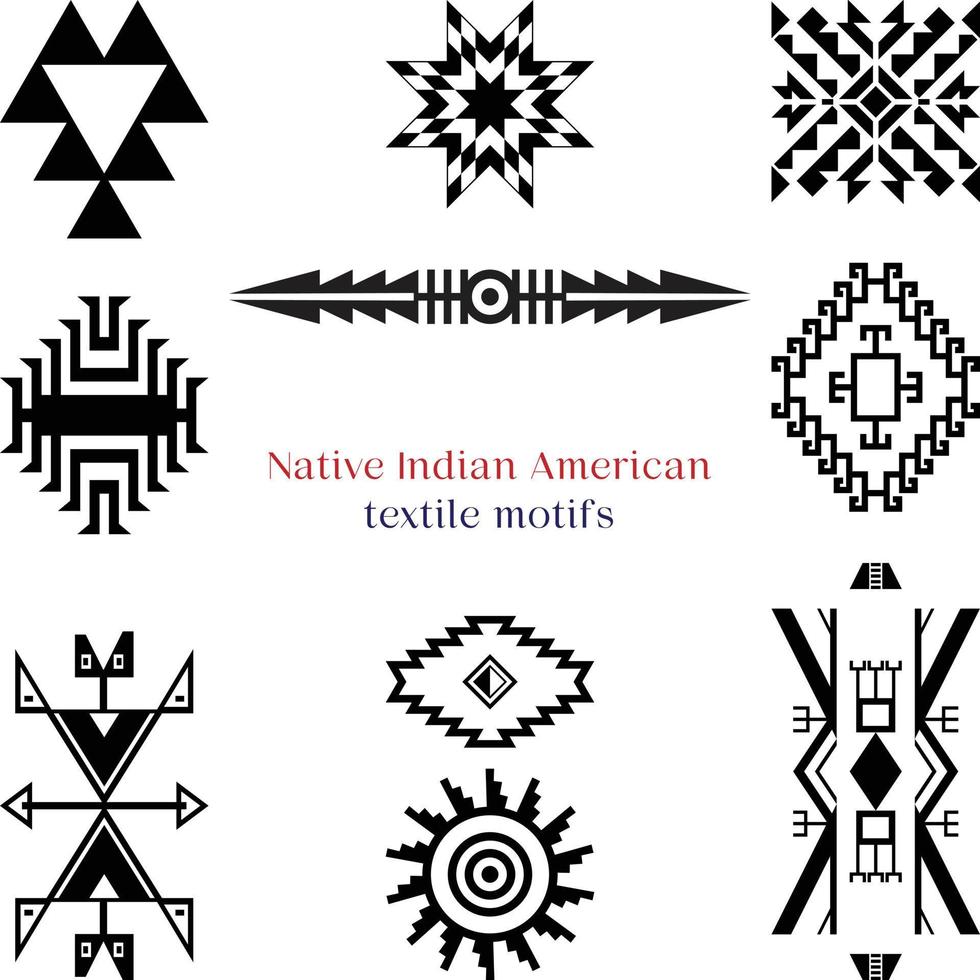 motivos textiles nativos americanos vector