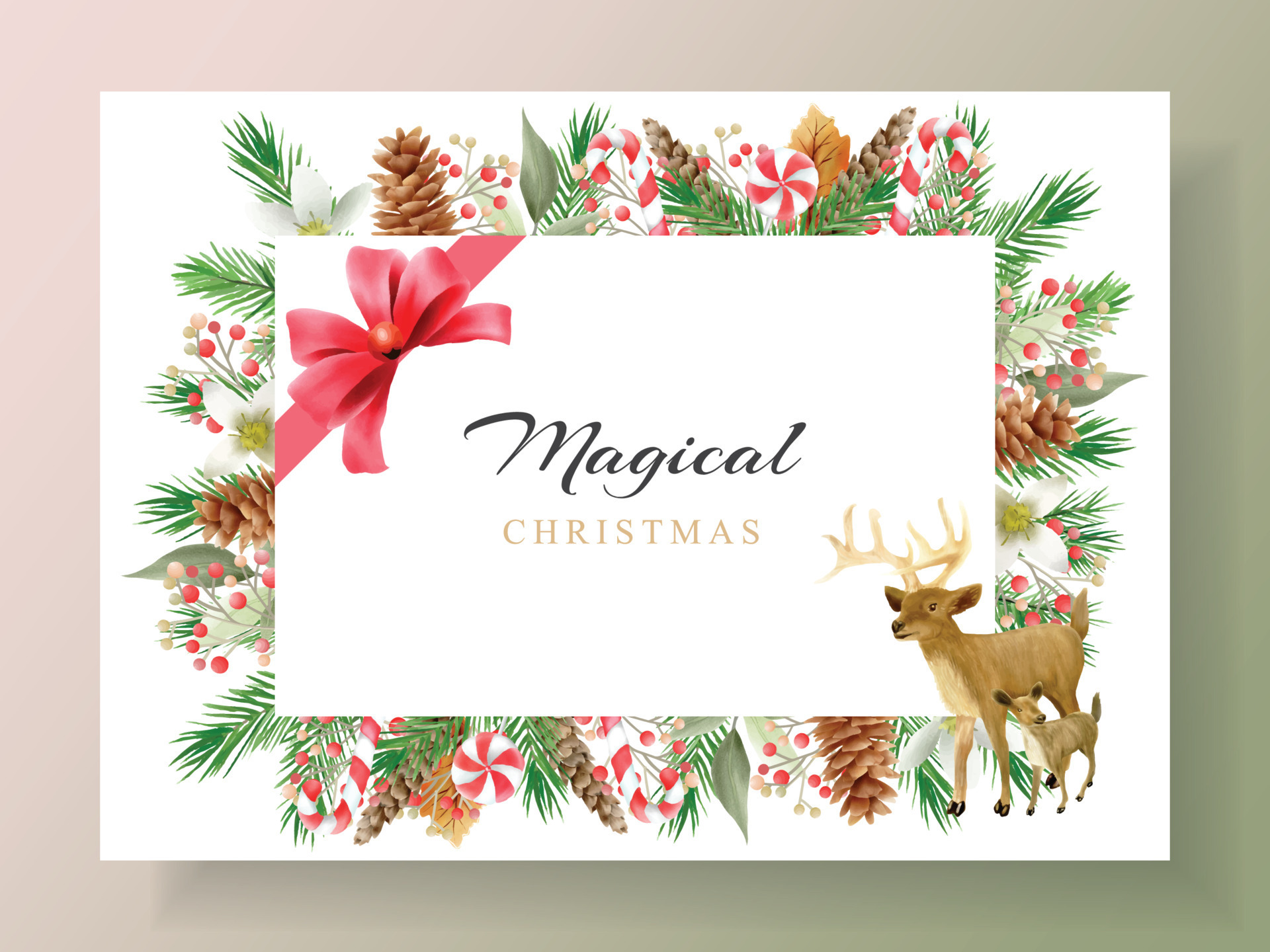 Christmas Invitation Card Vector Art, Icons, and Graphics for Free Download