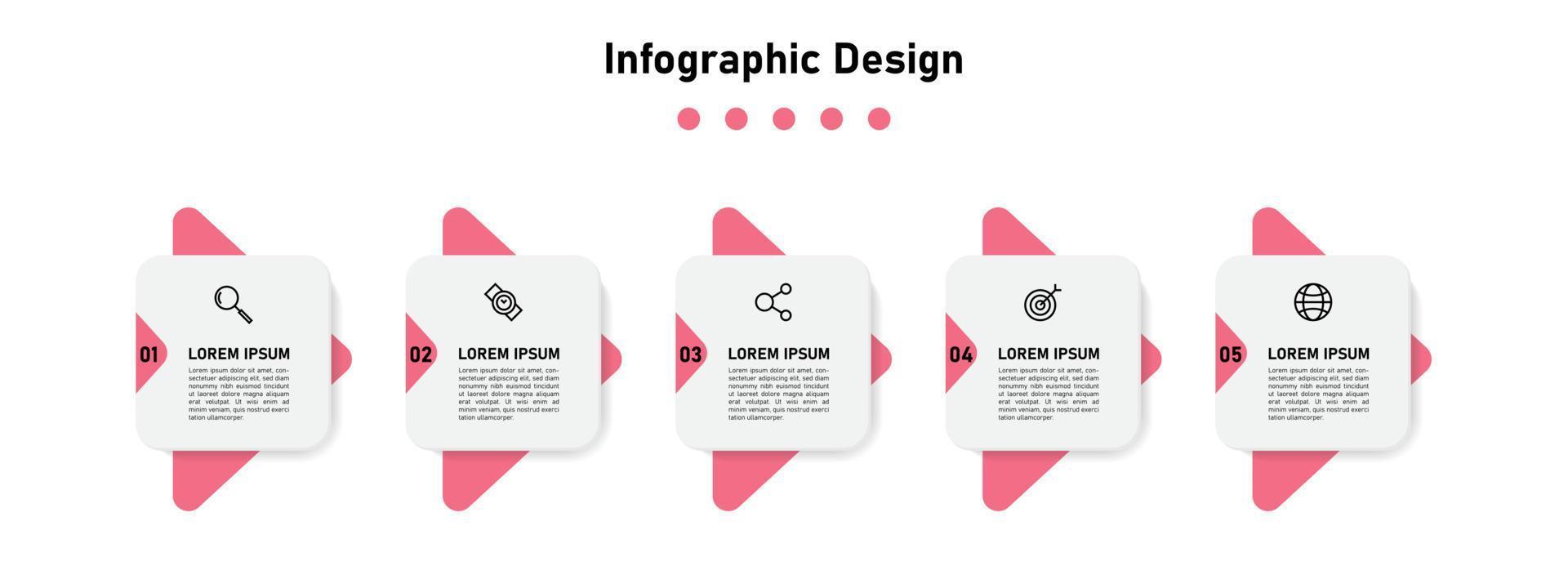 Abstract business infographic template vector