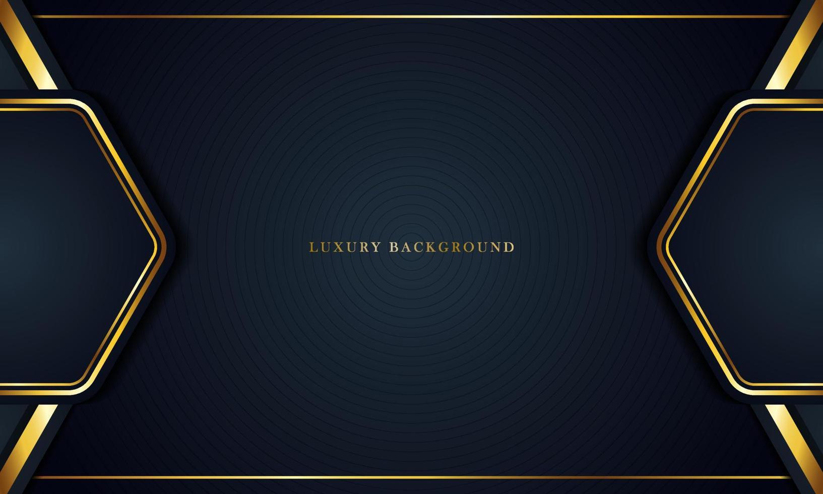 Luxury Dark Blue Background With a golden color combination, perfect for templates, brochures, business cards, banners or wallpapers. elegant design. vector