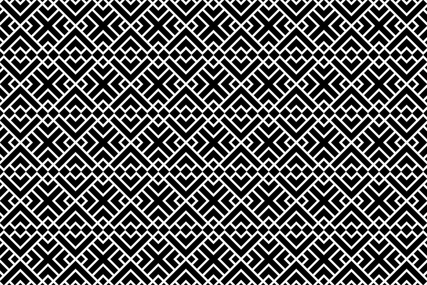 Seamless Pattern Geometric Vector, Black and White vector