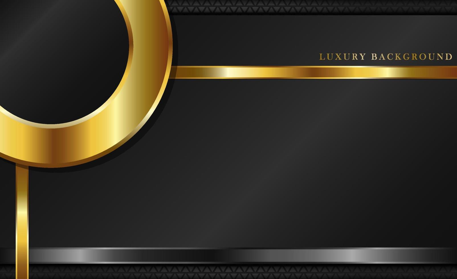Luxury Black Background With a golden color combination. vector