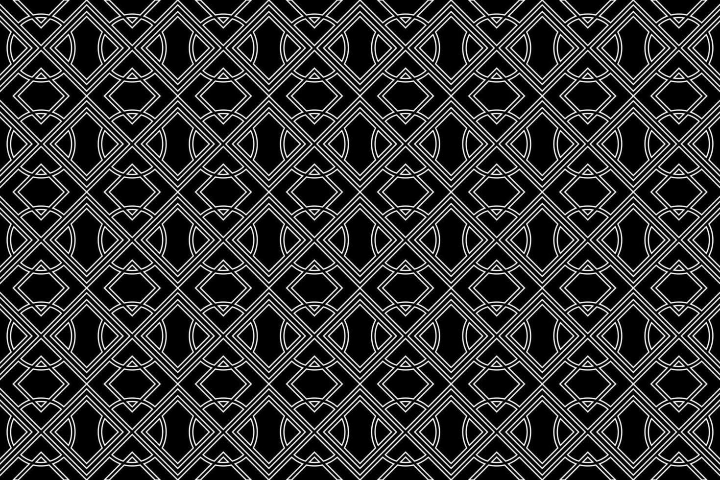 Seamless Pattern Geometric Vector, Black and White vector