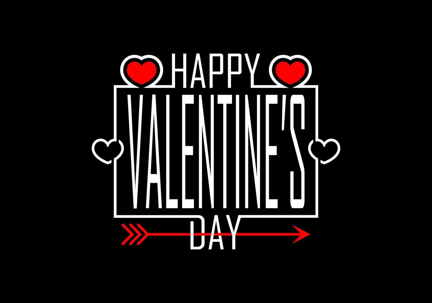 Happy Valentine's Day Text Vector