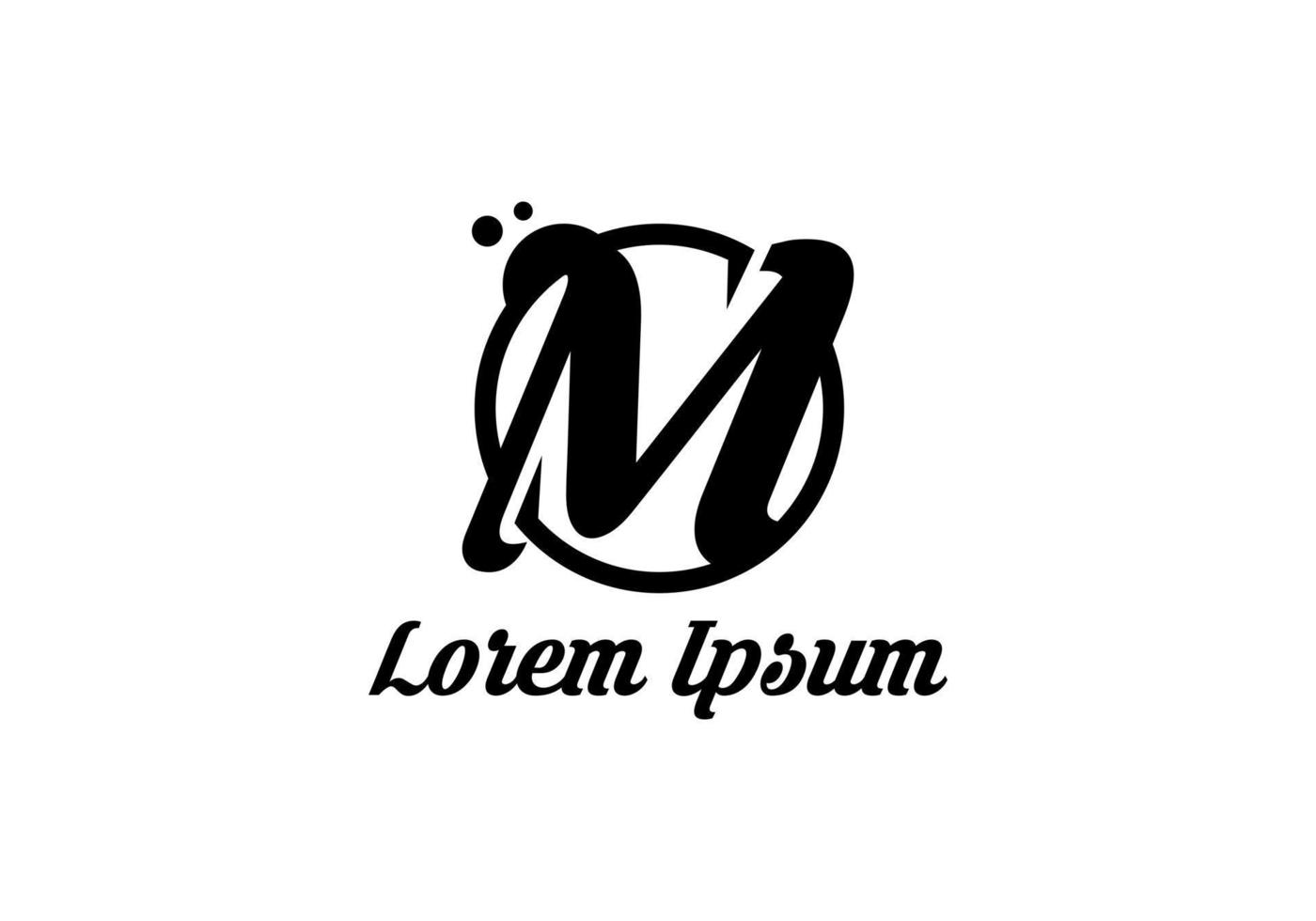 Letter M Minimal Monogram vector