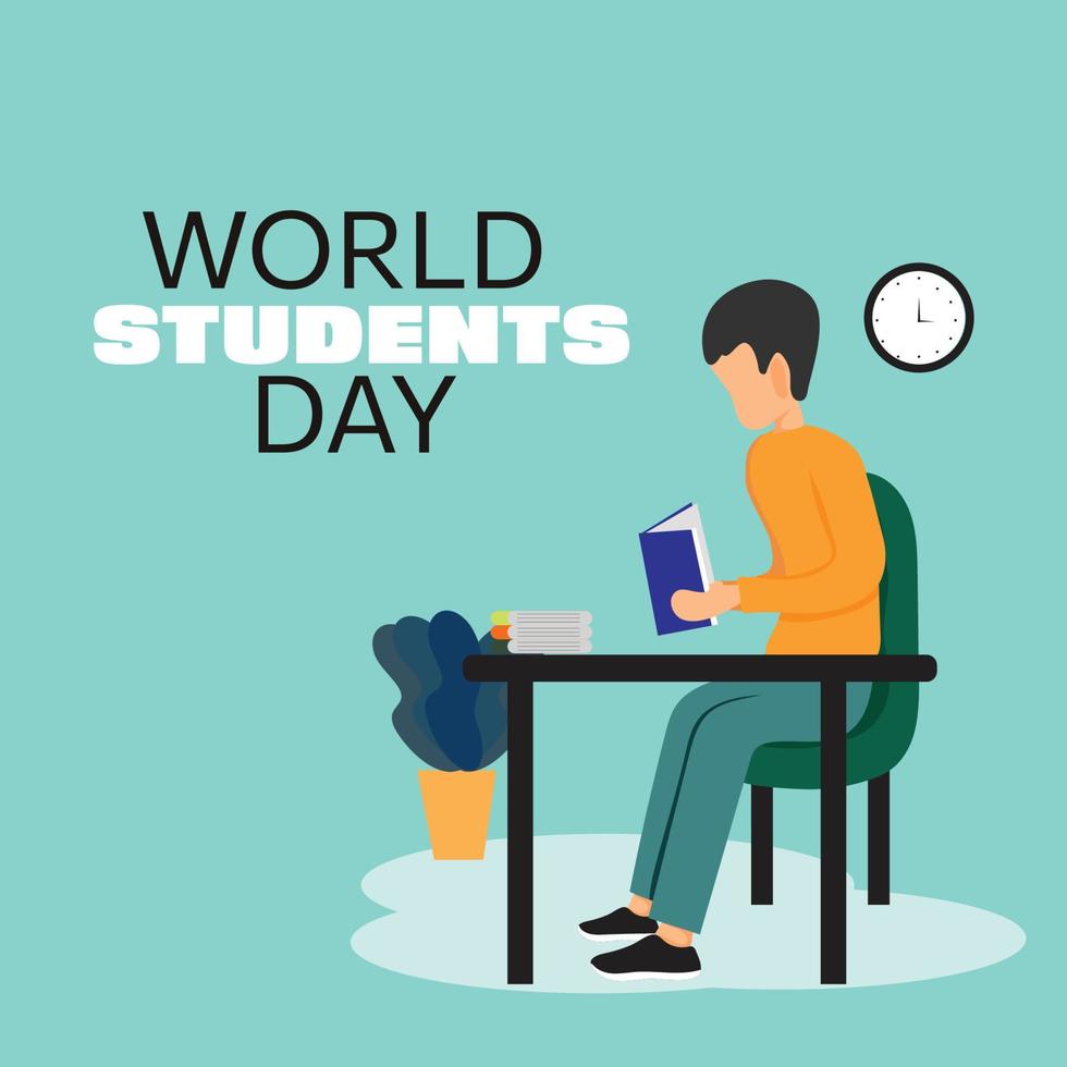 world students day post design vector