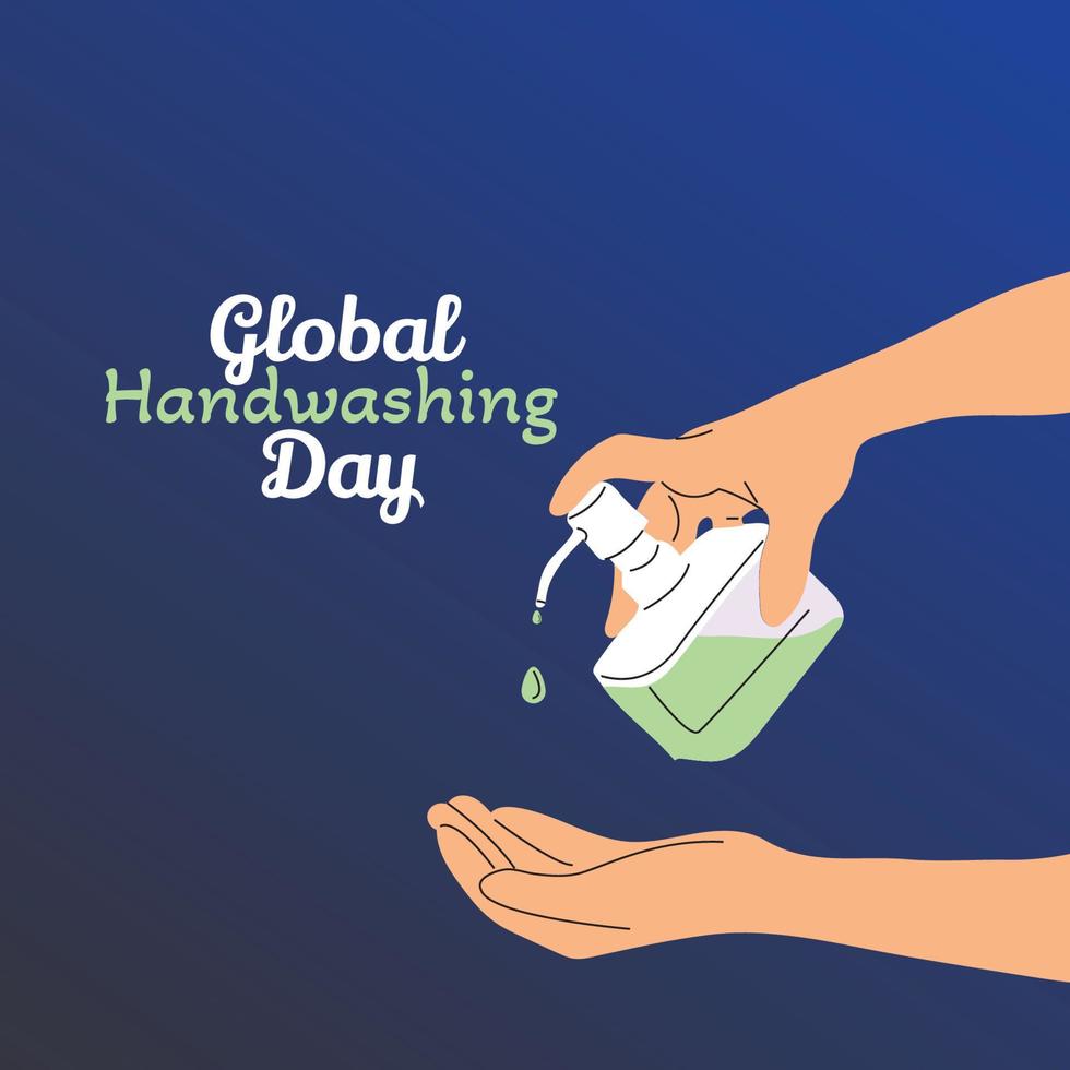 global handwashing day post design vector