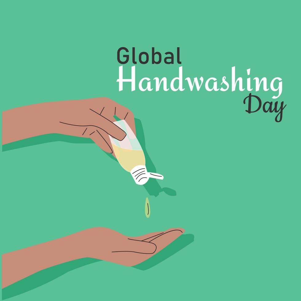 global handwashing day post design vector