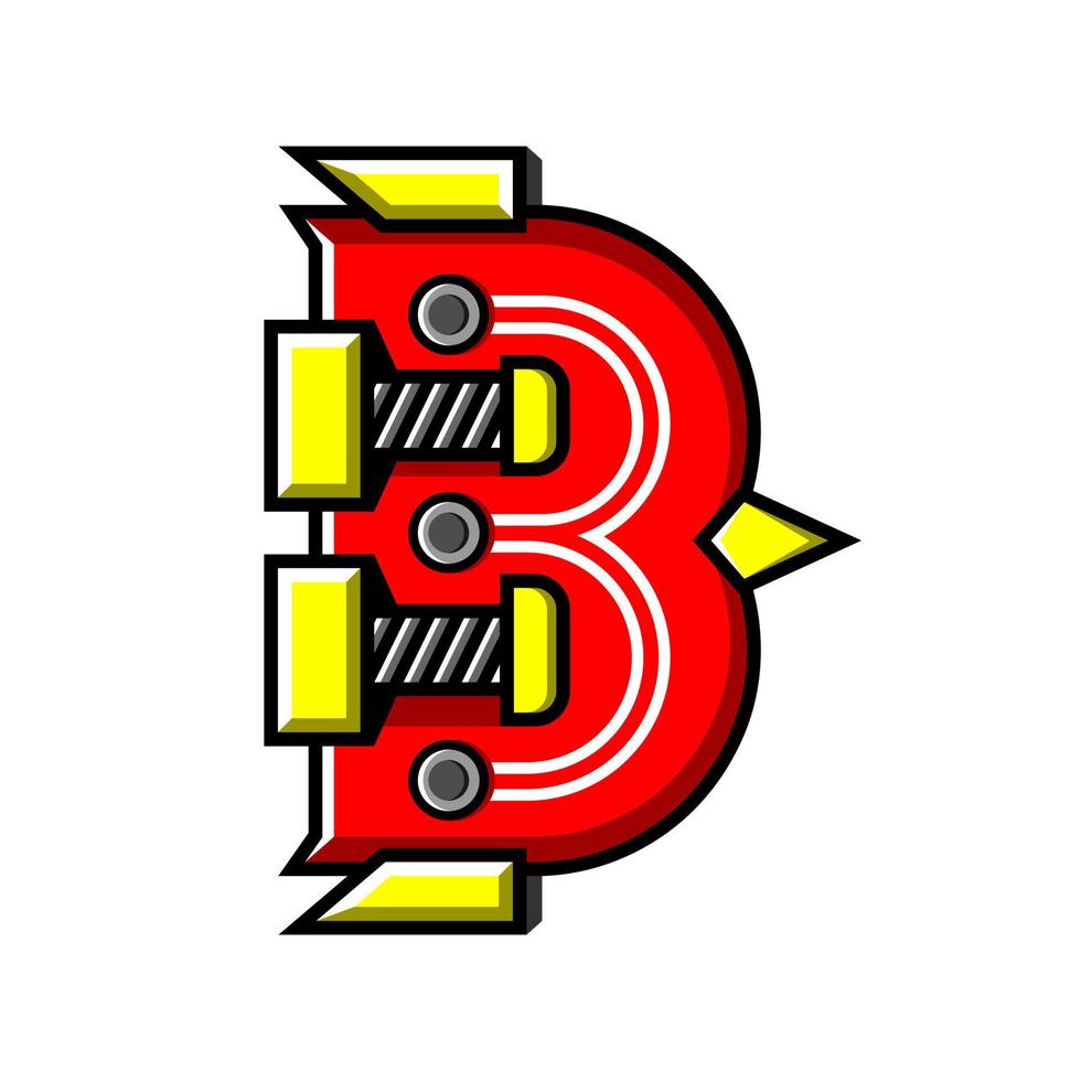 Letter B Mascot Cartoon Vector