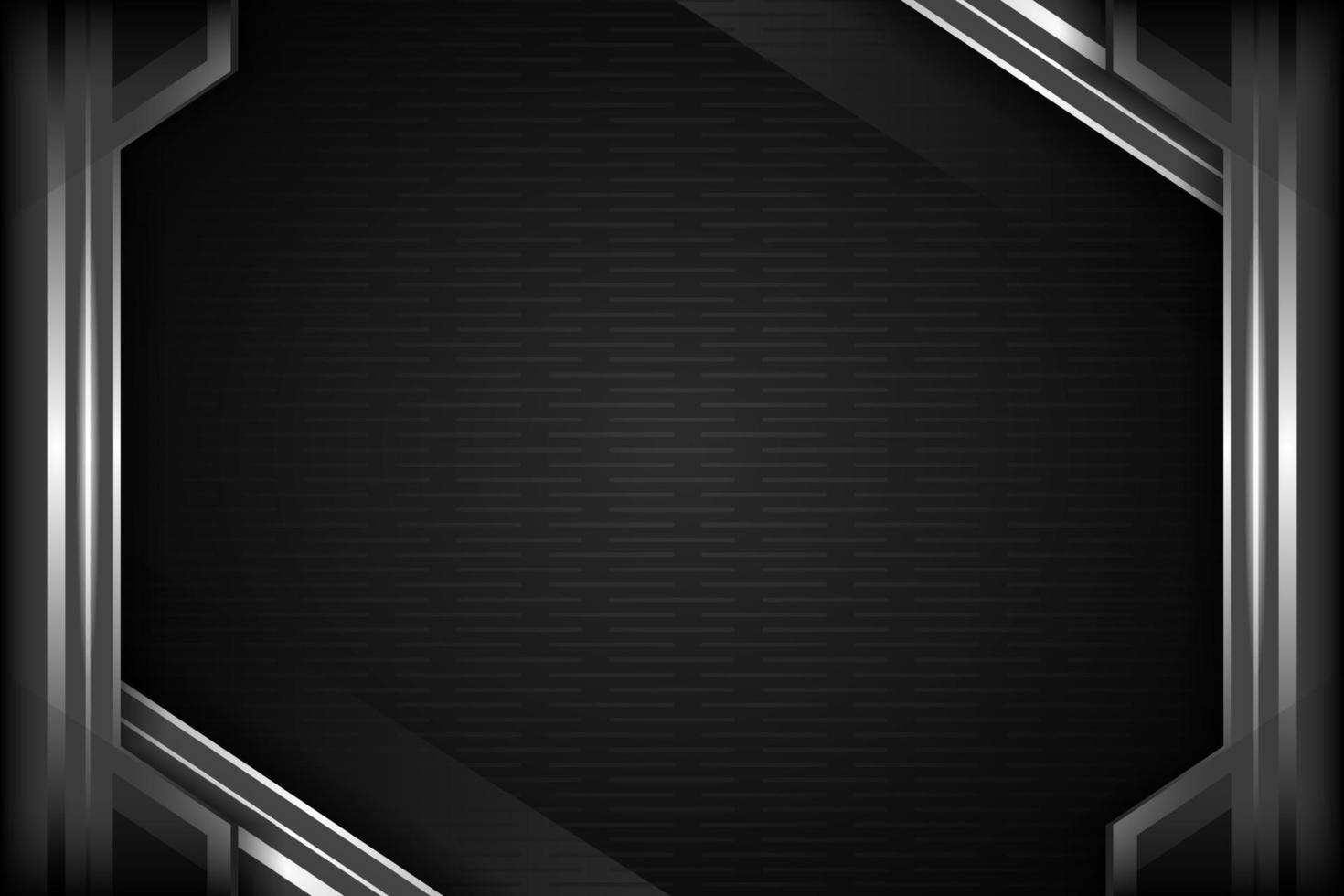 Abstract futuristic geometric black and white background vector