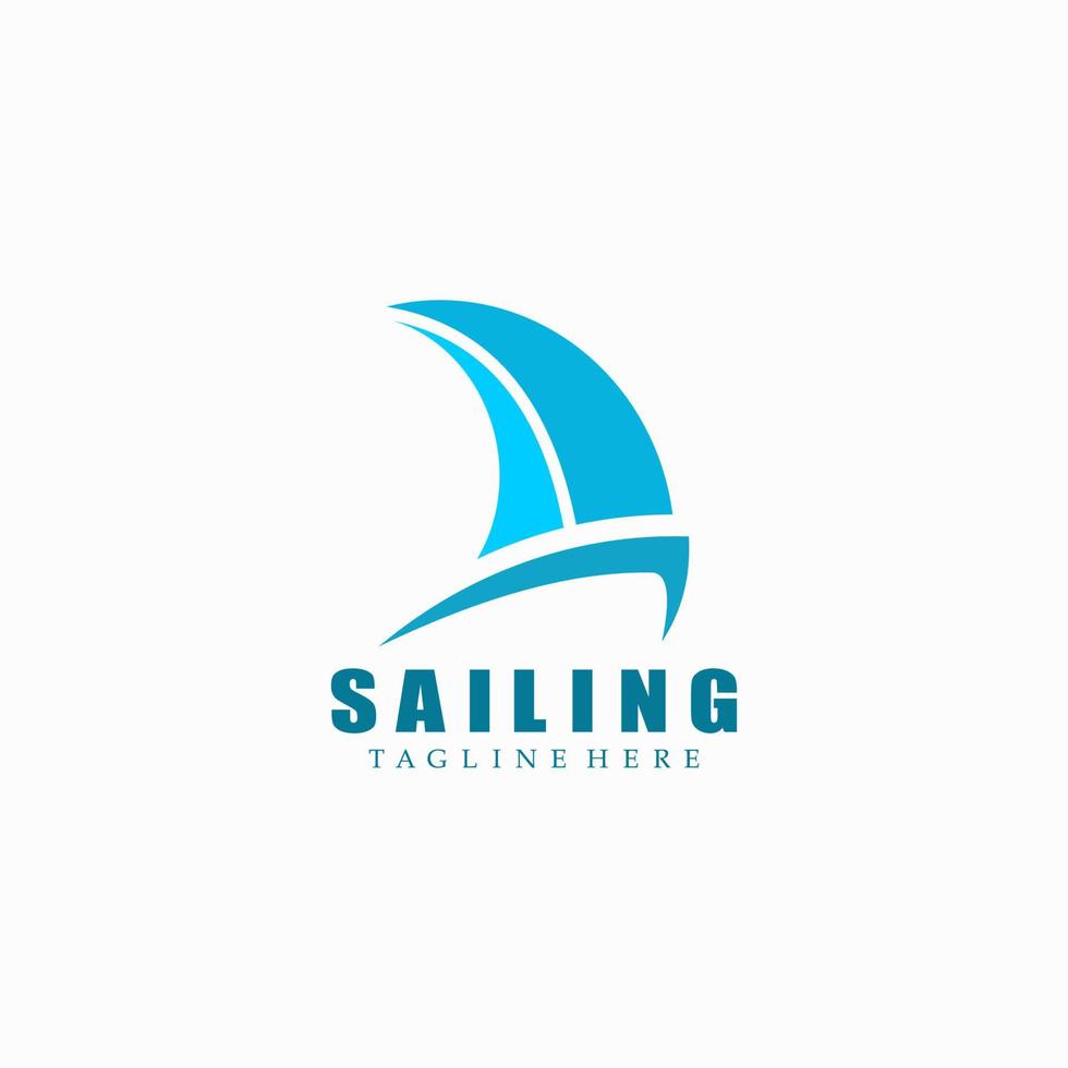 simple sailing logo vector