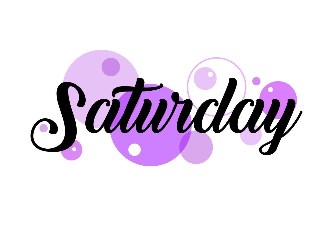 Saturday writing text vector