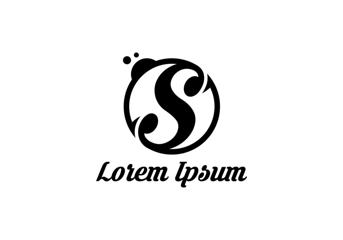 Letter S Minimal Monogram vector