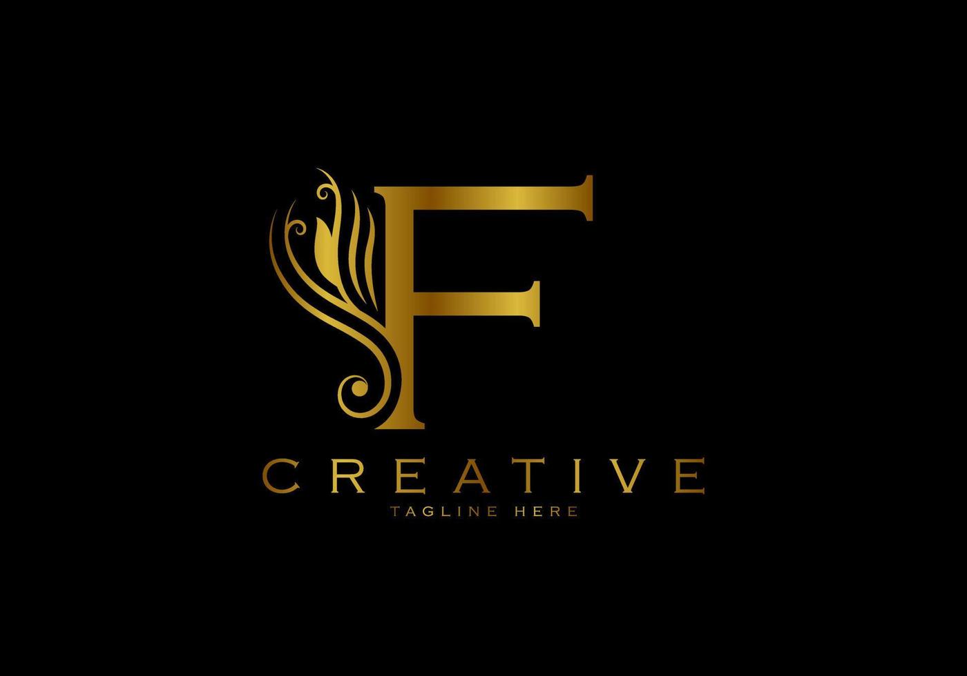 Letter F Luxury Logo Template vector