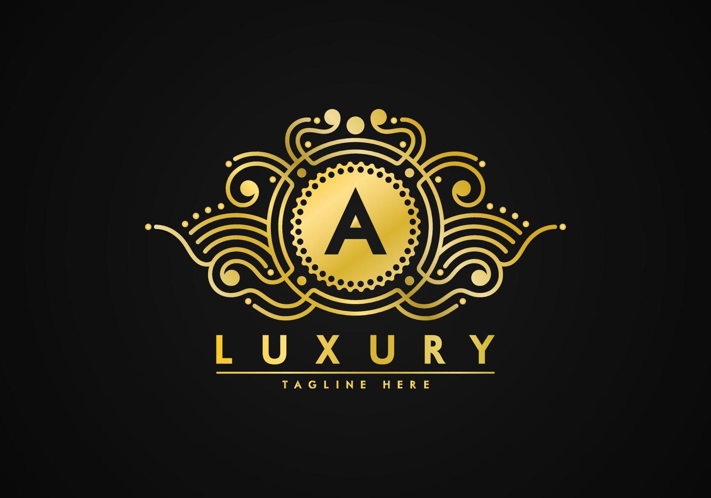 Letter A Luxury Decoration Logo vector
