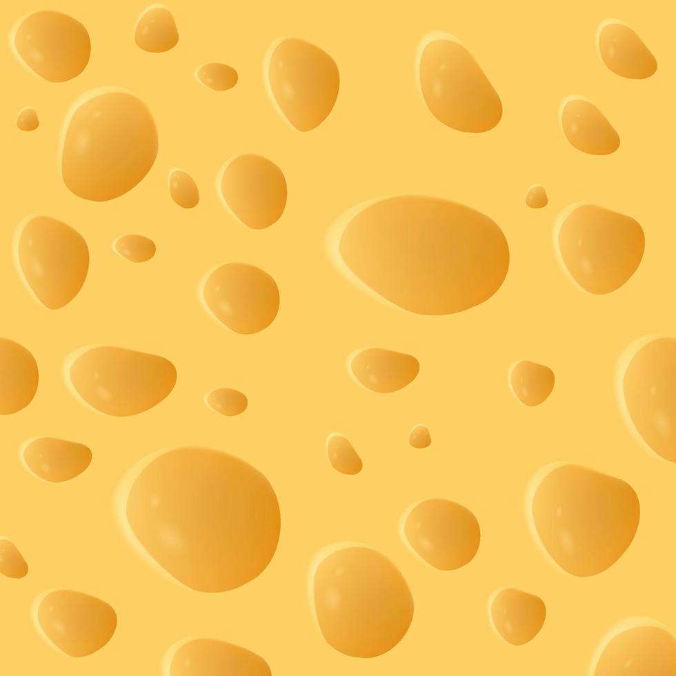 patrón de queso realista 3d. patrón de luna amarilla vector