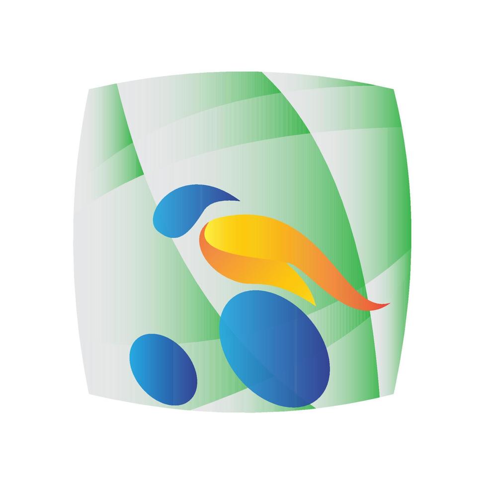 Wheelchair Racer Racing Square Retro vector