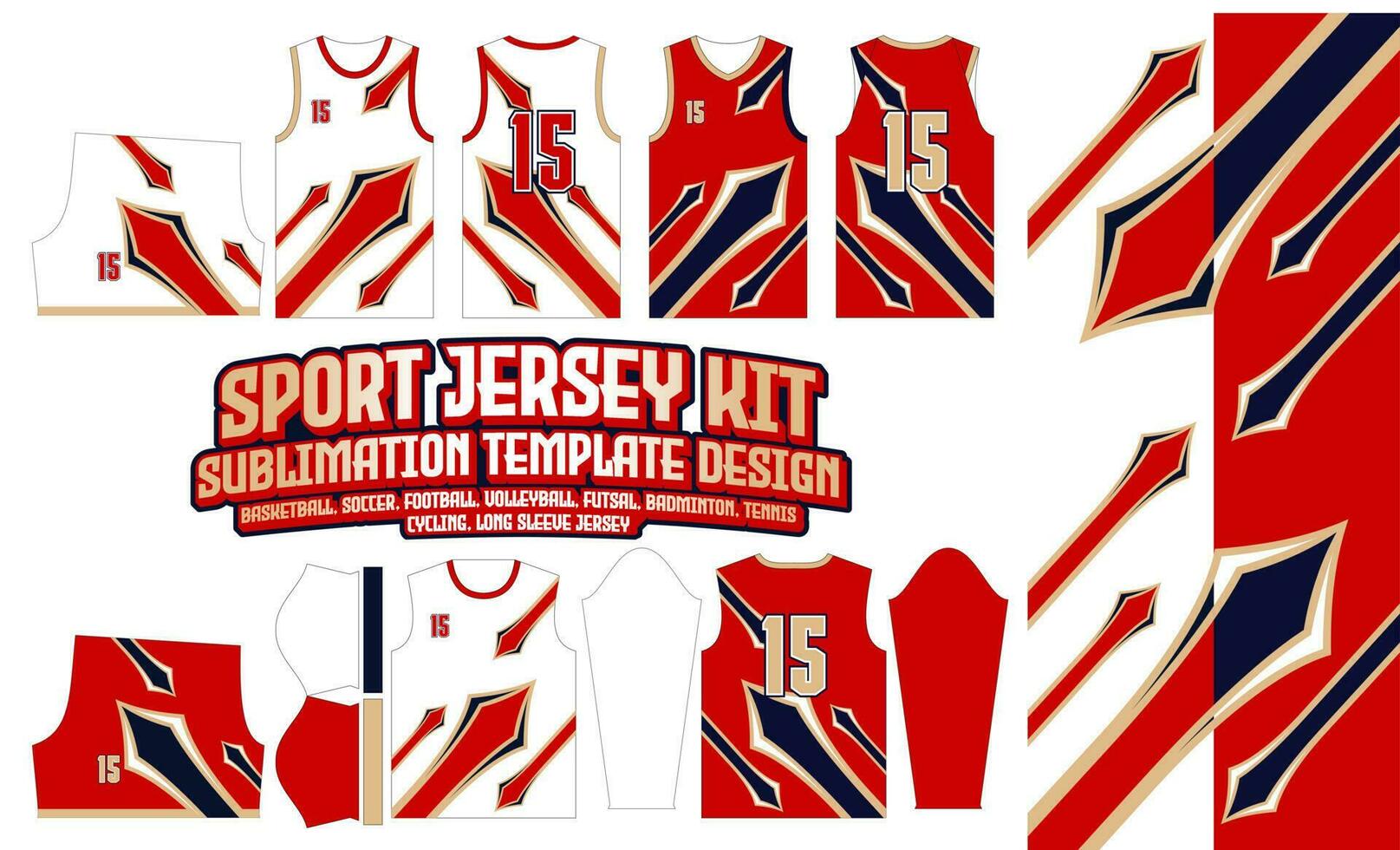 diseño de plantilla de jersey de lanzas 145 patrón textil para camiseta deportiva, fútbol, fútbol, e-sport, camiseta de voleibol, camiseta de baloncesto, camiseta de futsal. vector