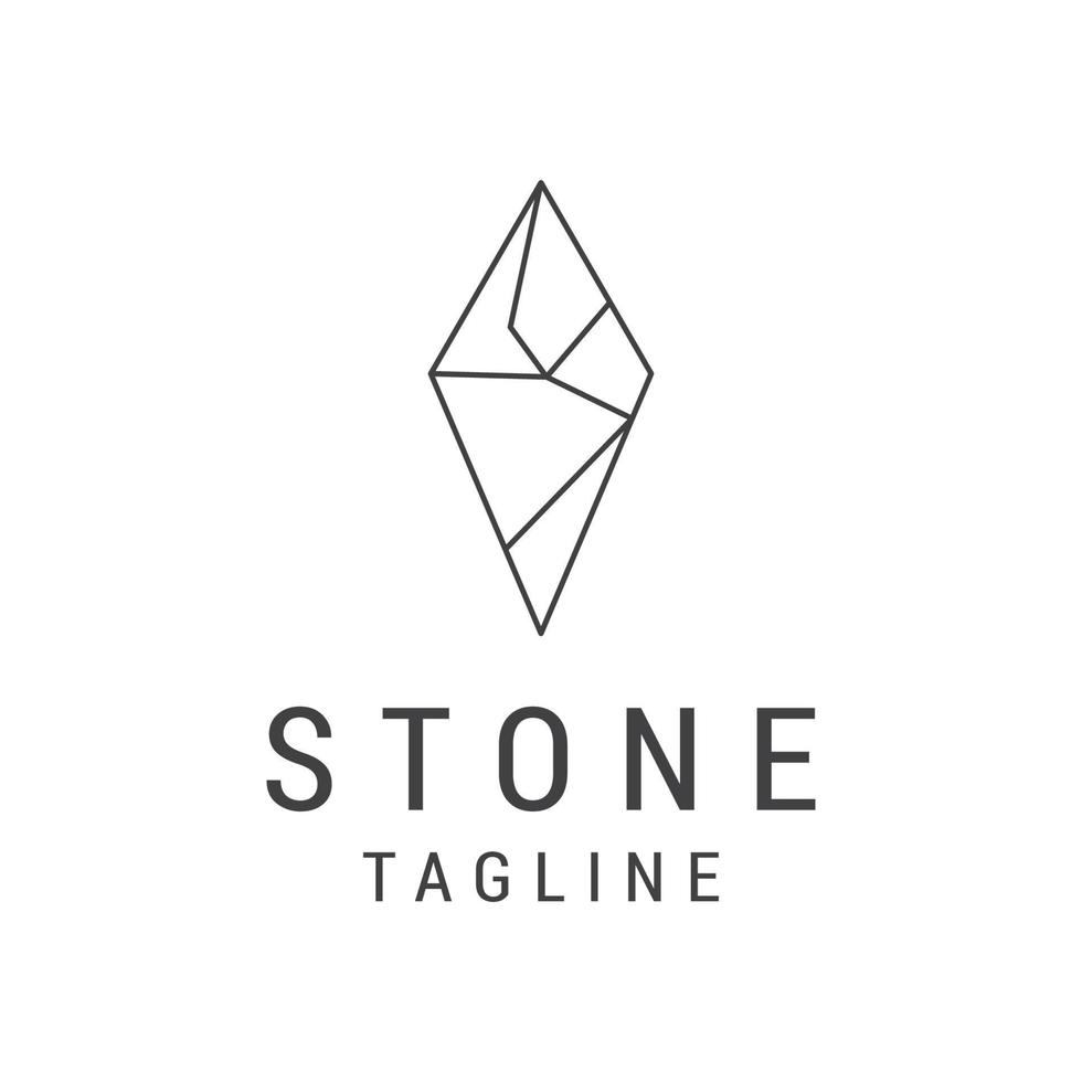 plantilla de diseño de logotipo de icono de piedra. lujo, vectorial vector