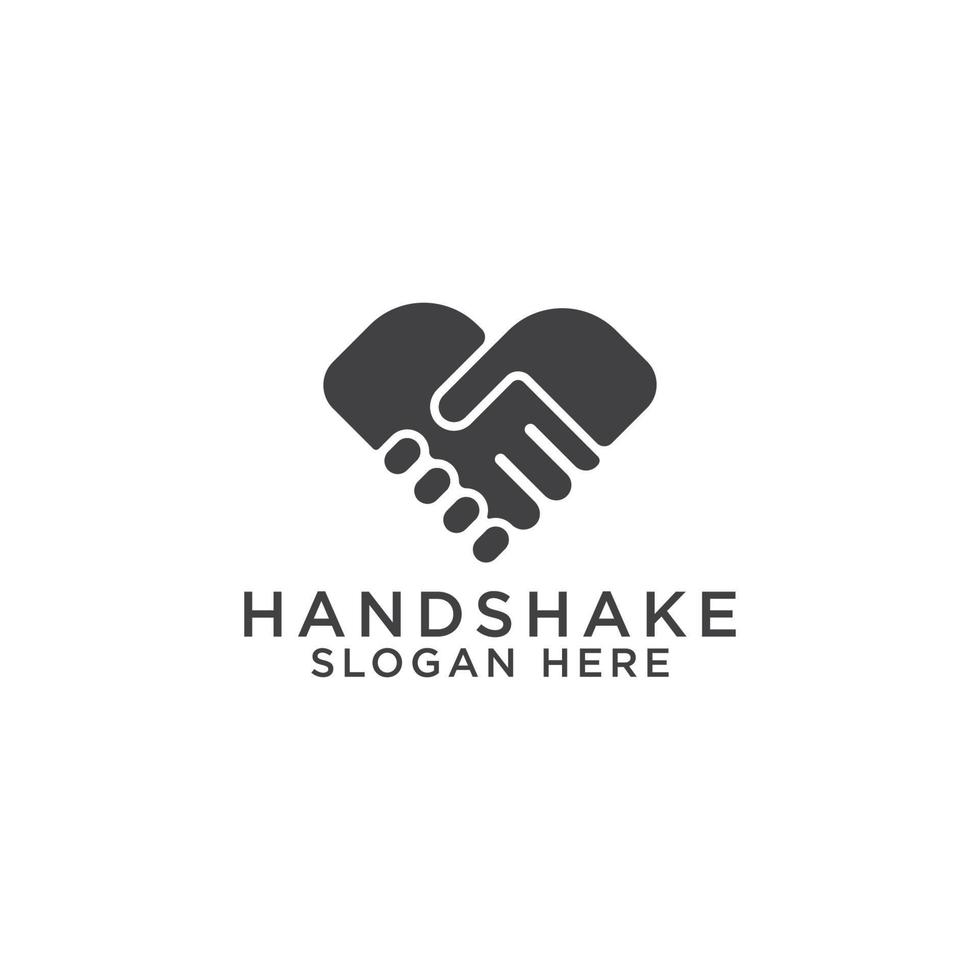 handshake icon logo design template. luxury, vector