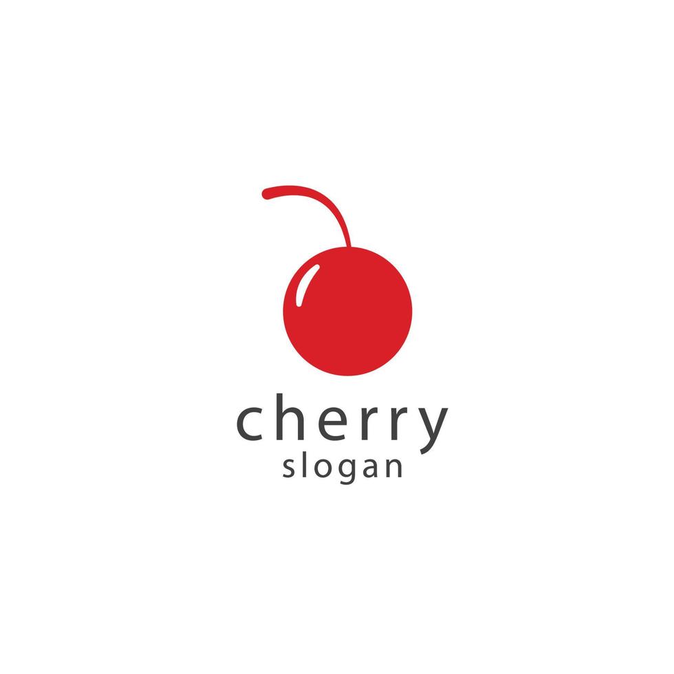 Cherry fruit icon logo design template. luxury, vector