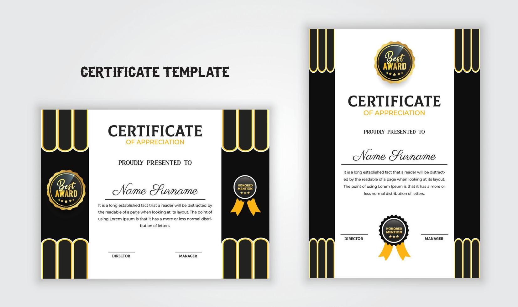 Abstract certificate design template. Graduation certificate template vector