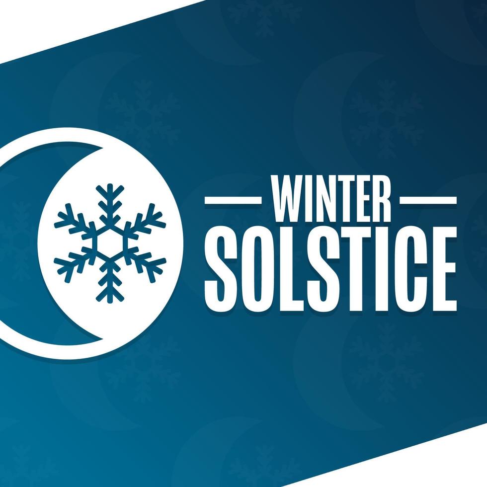 Winter Solstice. Holiday concept. Template for background, banner, card, poster with text inscription. Vector EPS10 illustration.