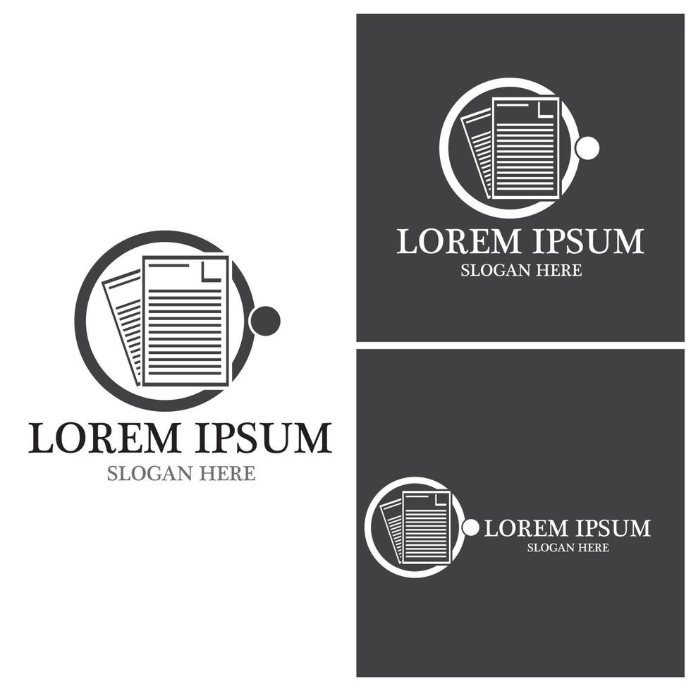 Document logo vector template illustration